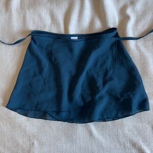 classic dark teal ballet wrap skirt